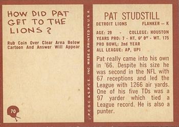 1967 Philadelphia #70 Pat Studstill Back