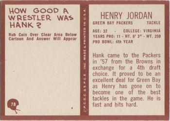 1967 Philadelphia #78 Henry Jordan Back