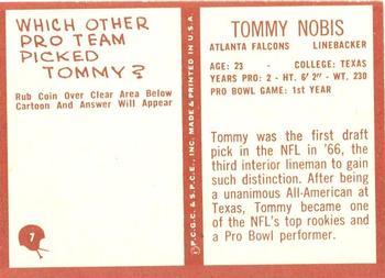 1967 Philadelphia #7 Tommy Nobis Back