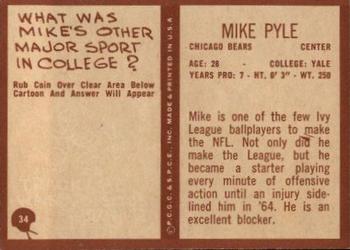 1967 Philadelphia #34 Mike Pyle Back