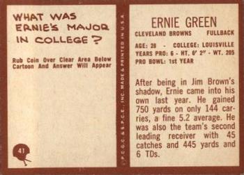 1967 Philadelphia #41 Ernie Green Back