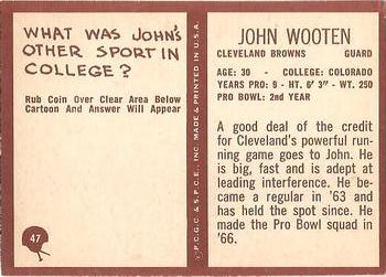 1967 Philadelphia #47 John Wooten Back