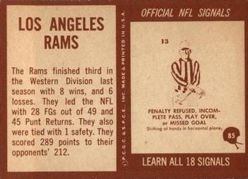 1967 Philadelphia #85 Los Angeles Rams Back