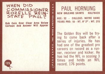 1967 Philadelphia #123 Paul Hornung Back