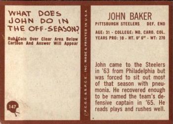 1967 Philadelphia #147 John Baker Back