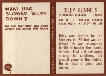 1967 Philadelphia #150 Riley Gunnels Back