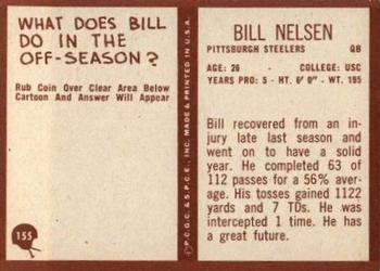 1967 Philadelphia #155 Bill Nelsen Back