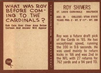1967 Philadelphia #164 Roy Shivers Back