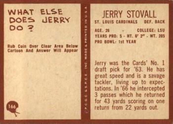 1967 Philadelphia #166 Jerry Stovall Back