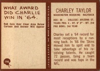 1967 Philadelphia #190 Charley Taylor Back