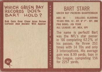 1967 Philadelphia #82 Bart Starr Back