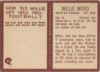 1967 Philadelphia #83 Willie Wood Back