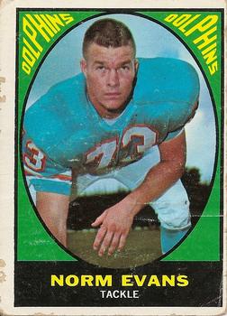 1967 Topps #85 Norm Evans Front