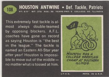 1969 Topps #108 Houston Antwine Back