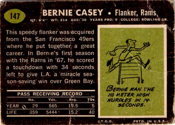 1969 Topps #147 Bernie Casey Back