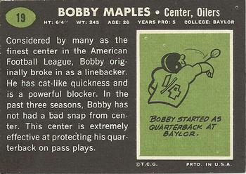1969 Topps #19 Bobby Maples Back