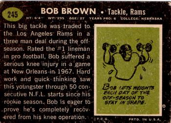 1969 Topps #245 Bob Brown Back