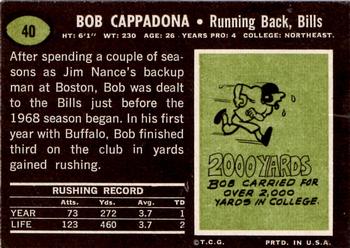 1969 Topps #40 Bob Cappadona Back