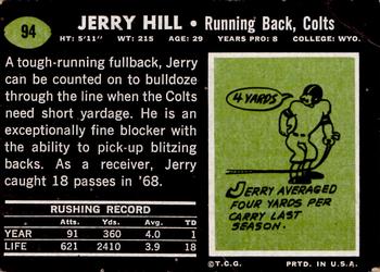 1969 Topps #94 Jerry Hill Back