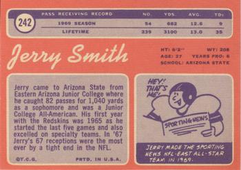 1970 Topps #242 Jerry Smith Back
