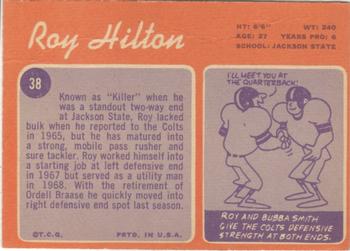 1970 Topps #38 Roy Hilton Back