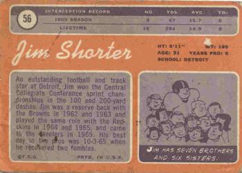 1970 Topps #56 Jim Shorter Back