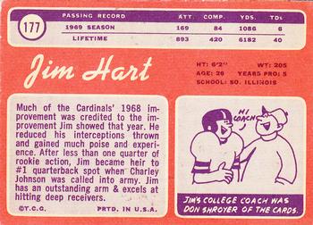 1970 Topps #177 Jim Hart Back