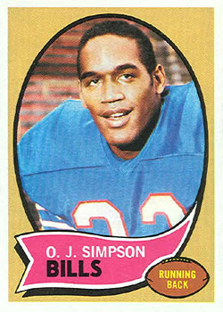1970 Topps #90 O.J. Simpson Front