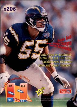 1995 Stadium Club - Diffraction Members Only #x206 Junior Seau Back