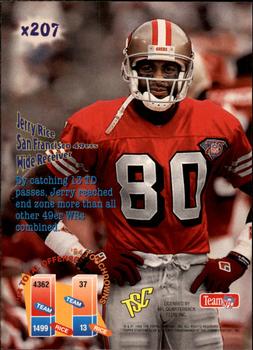1995 Stadium Club - Diffraction Members Only #x207 Jerry Rice Back