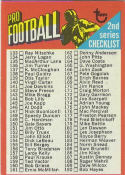 1971 Topps #106 Checklist: 133-263 Front