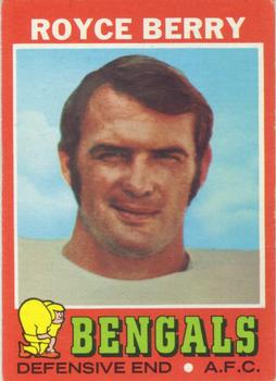 1971 Topps #182 Royce Berry Front