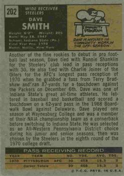 1971 Topps #202 Dave Smith Back