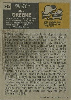 1971 Topps #245 Joe Greene Back