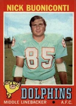 1971 Topps #147 Nick Buoniconti Front