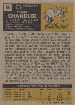 1971 Topps #86 Edgar Chandler Back