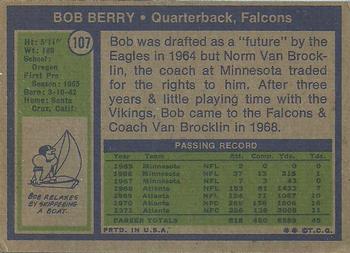 1972 Topps #107 Bob Berry Back