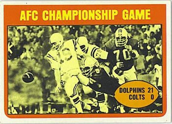 1972 Topps #137 1971 AFC Championship Game Front