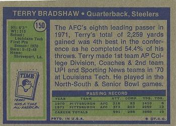 1972 Topps #150 Terry Bradshaw Back