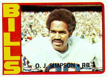 1972 Topps #160 O.J. Simpson Front