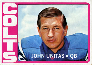 1972 Topps #165 John Unitas Front