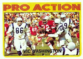 1972 Topps #255 Vic Washington Front