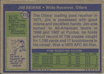 1972 Topps #313 Jim Beirne Back