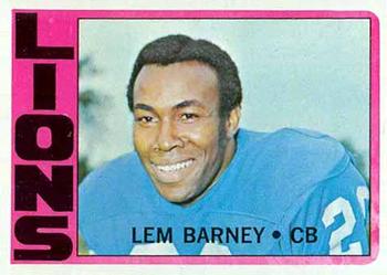 1972 Topps #42 Lem Barney Front