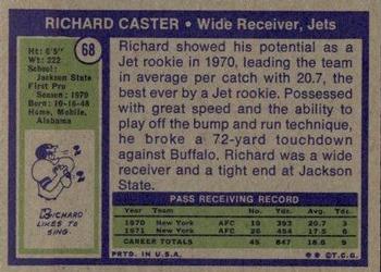 1972 Topps #68 Richard Caster Back