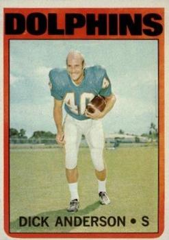 1972 Topps #98 Dick Anderson Front