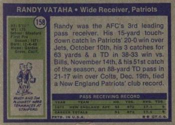 1972 Topps #158 Randy Vataha Back