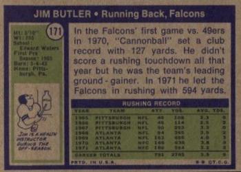 1972 Topps #171 Jim Butler Back