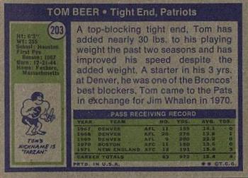 1972 Topps #203 Tom Beer Back