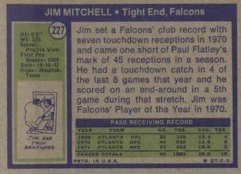1972 Topps #227 Jim Mitchell Back